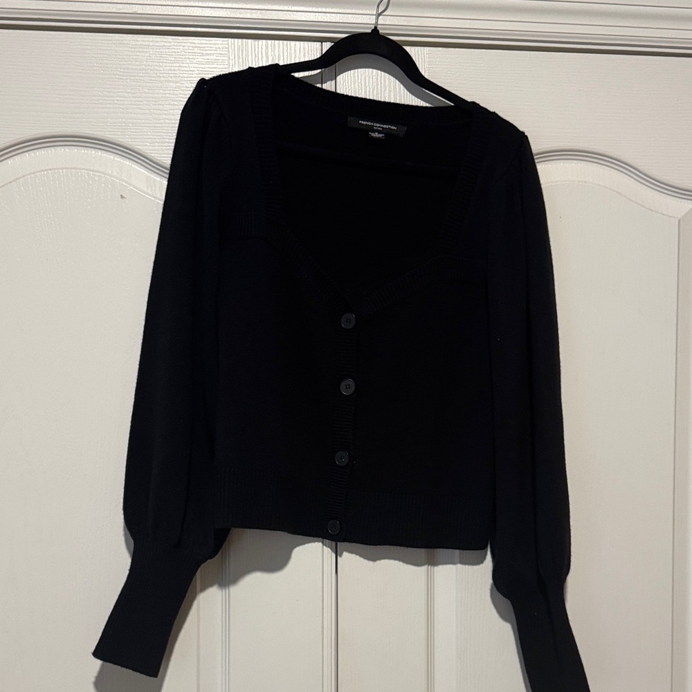 French Connection Black Cardigan Sweater